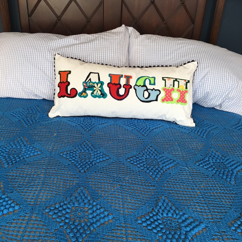 LAUGH Lumber Pillow handmade - Picture 2 of 8